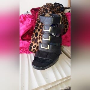 Calvin Klein Black Strappy Heels